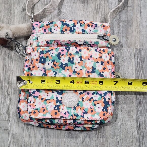 Kipling El Dorado Flowered Crossbody Bag, Multiple Pockets And Compartment Small - Picture 3 of 8